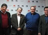 Diego Valderas, Adolfo Barrena, José Miguel Nuin y Joan Josep Nuet Foto: EUROPA PRESS