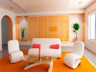 Un salón con decoración minimalista Foto: Thinkstockphotos