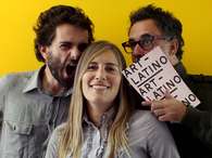 Fundadores de Art-latino.com: Mateo Reumaux, Ursula Cortázar y Goster. Foto: Art-Latino.com
