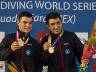 Yahel Castillo y Daniel Islas lograron la medalla de oro para México en la serie Mundial de Clavados. Foto: Mexsport