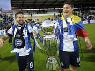 Moutinho y Rodríguez, celebrando la liga del Oporto Foto: Getty Images