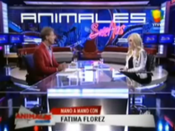 Fátima Flórez, se emocionó ante Fantino al recordar su enfermedad. Foto: Captura TV