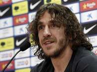 Puyol, en su última rueda de prensa Foto: EFE en español