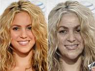 Usando la aplicación Oldify del iPhone, se puede crear una idea de cómo lucirán los famosos en la tercera edad. Así se vería Shakira en unos años. Foto: Getty Images / Oldify