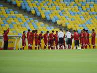 Tahití marca un hito y  se entrena en el histórico Maracaná. Foto: Daniel Ramalho/Terra