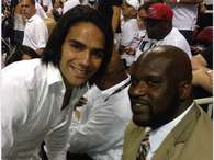 Falcao, en primera fila en la final de la NBA Heat vs Spurs. Foto: Instagram Falcao
