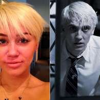 Look Alike, clones famosos. Foto: Twitter Miley Cyrus/Warner Bros. Pictures