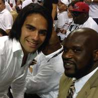 Falcao, en primera fila en la final de la NBA Heat vs Spurs. Foto: Instagram Falcao
