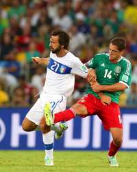 El juego entre México e Italia tuvo más de nueve puntos de rating en la televisión italiana. Foto: Getty Images