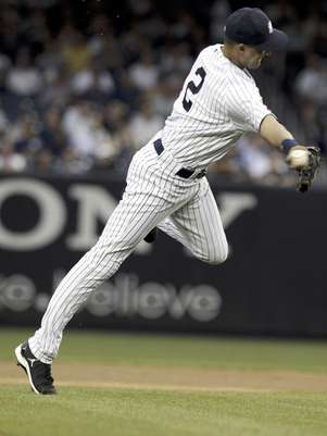 Derek Jeter of the Yankees was one of the many victims of the pranks. Foto: Frank Franklin II / AP