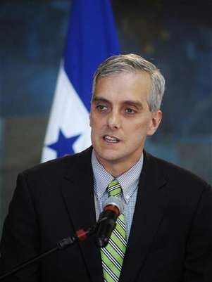 U.S. Deputy National Security Advisor Denis Mcdonough addresses the media in Tegucigalpa November 28, 2012. Macdonough is in Honduras on an official visit. Foto: Jorge Cabrera / Reuters
