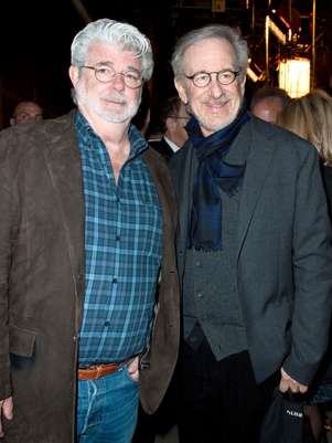 George Lucas y Steven Spielberg, dos íconos de la industria del cine en el Siglo XX. Foto: Getty Images