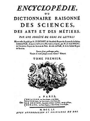Capa do 1º volume da Encyclopédie (1751) Foto: Reprodução