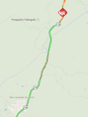 O acidente aconteceu na região de São Lourenço da Serra (SP) Foto: Google Maps / Reprodução
