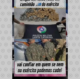 Imagens não mostram militares presos por transportar drogas em fundo falso de caminhão