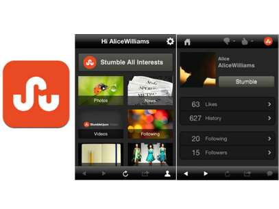 STUMBLEUPON.- Hay millones y millones de páginas web disponibles y lo que esta app hace es mostrarte las que más te interesarán. Primero tienes que completar un filtro con tus preferencias, después te mostrará los sitios que se relacionen a éstas y a las cuales podrás darles like, compartir con tus redes, calificar y leer sus reseñas. Destacamos: a medida que calificas el contenido que te muestra, va  aprendiendo tus gustos. Foto: STUMBLEUPON