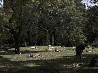 People sunbathe at Tompkins Square Park in New York July 8, 2012. Foto: Shannon Stapleton / Reuters In English