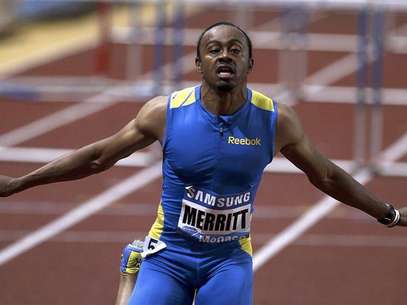 Aries Merritt of the U.S. reacts after winning the men's 100m hurdles event at the Herculis Athletics Meet at Louis II stadium in Monaco July 20, 2012. Foto: Eric Gaillard / Reuters In English