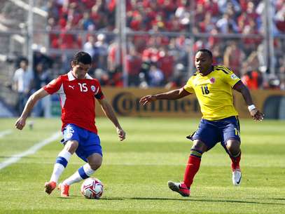 Chile y Colombia se enfrentaron en la octava fecha de la Eliminatoria Sudamericana Foto: Agencia Uno