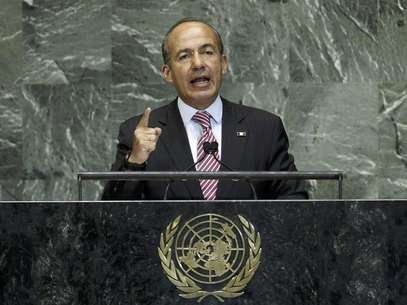 Mexico's President Felipe Calderon addresses the 67th United Nations General Assembly at U.N. headquarters in New York, September 26, 2012. Foto: Mike Segar / Reuters In English