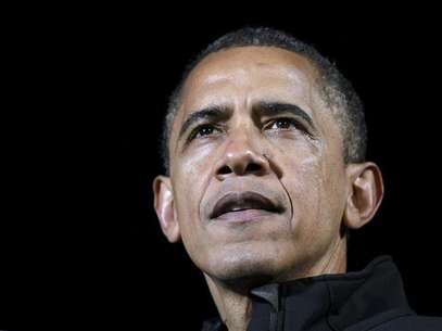 U.S. President Barack Obama appears with tears on his cheek during remarks at his final presidential campaign rally in Des Moines, Iowa, November 5, 2012, on the eve of the U.S. presidential elections. Foto: Jason Reed / Reuters