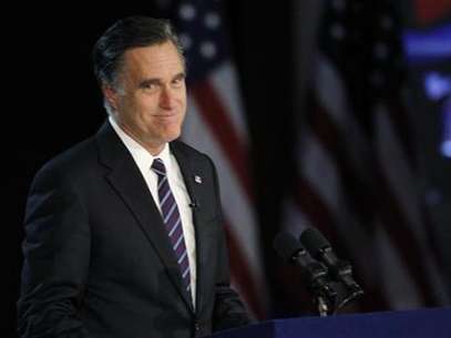U.S. Republican presidential nominee Mitt Romney gives his concession speech after losing the election to U.S. President Barack Obama, at Romney's election night rally in Boston, Massachusetts November 7, 2012. Foto: Shannon Stapleton / Reuters