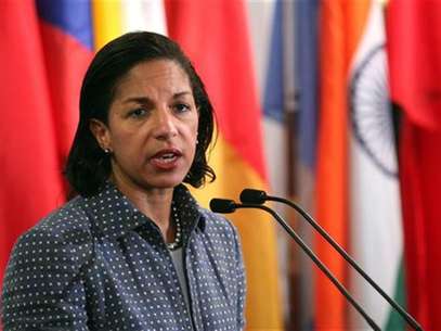U.S. ambassador to the United Nations Susan Rice speaks with the media after Security Council consultations at U.N. headquarters in New York June 7, 2012. Foto: Allison Joyce / Reuters