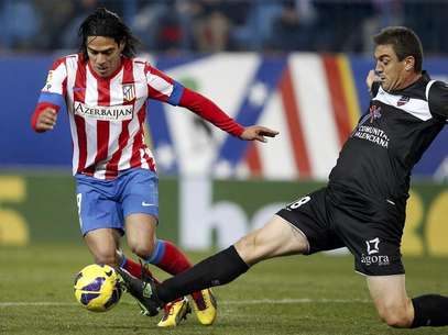 Falcao presentó una lesión el muslo izquierdo tras el duelo ante Levante. Foto: Sergio Perez / Reuters en español