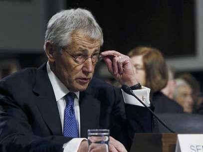 Former Sen. Chuck Hagel (R-NE) testifies before the Senate Armed Services Committee to be. Foto: Reuters