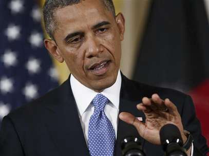 U.S.President Barack Obama addresses a joint news conference with Afghan President Hamid Karzai in the East Room of the White House in Washington, January 11, 2013. Foto: Larry Downing / Reuters