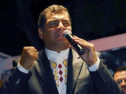 Ecuador's President Rafael Correa reacts after hearing the election results at Carondelet Palace in Quito February 17, 2013. Foto: Gary Granja / Reuters