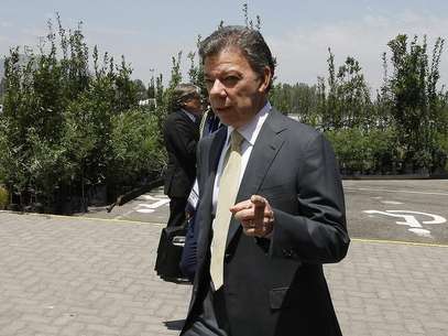 Colombia's President Juan Manuel Santos is seen at the summit of the Community of Latin American and Caribbean States (CELAC) in Santiago, January 28, 2013. Foto: Eliseo Fernandez / Reuters