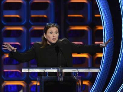 Carrie Fisher speaks during the taping of the Comedy Central Roast of Roseanne in Los Angeles August 4, 2012. Foto: Phil McCarten / Reuters