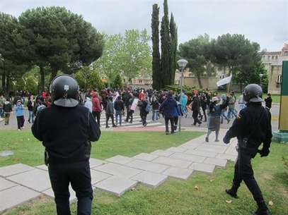 La Policía ha desalojado el recinto una hora después de que lo abandonase Rajoy. Foto: Europa Press