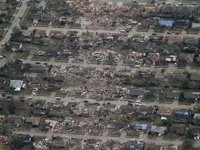 Visión aérea del estado de Moore tras el paso del huracán Foto: Terra
