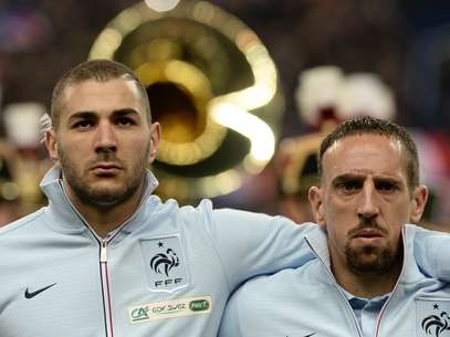 Benzema y Ribéry, con la selección francesa Foto: AFP
