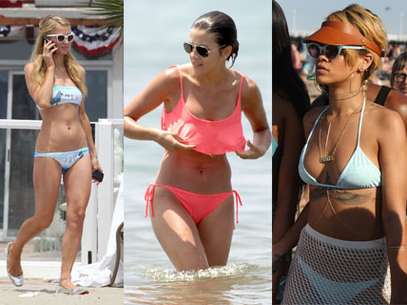 Las famosas nos marcan los tonos para tomar el sol este verano y elegir el producto adecuado para nuestra piel Foto: gtres