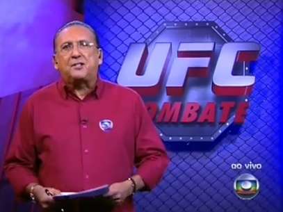 Galvão Bueno narra principais lutas do UFC na Globo Foto: Reprodução