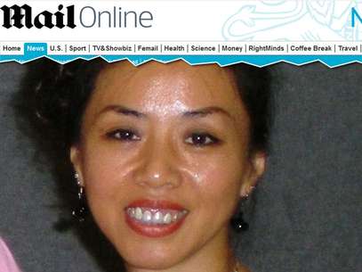 Li Ping Cao, a esposa morta, em imagem de aquivo Foto: Daily Mail / Reprodução