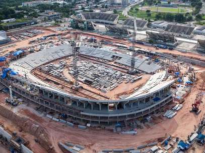 Foto da Arena da Amazônia do início&nbsp;de 2013 Foto: Gideão Soares/Portal da Copa/ME / Divulgação