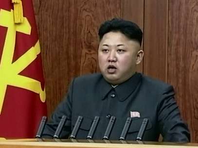 Kim Jong-un durante o discurso de Ano-Novo Foto: AP