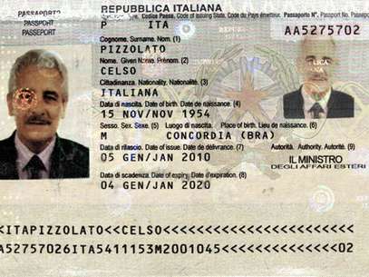 Pizzolato estava usando o passaporte do irmão, já falecido Foto: Divulgação