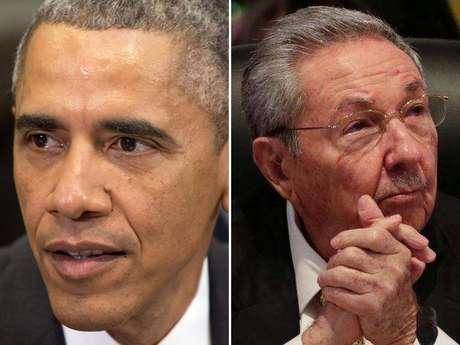 Arte Terra Barack Obama e Raul Castro