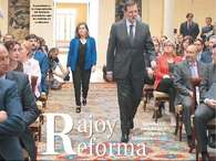 Un gran "R" forma el titular "Rajoy Reforma" de 'La Razón', tras la aprobación de 217 medidas para "adelgazar la Administración" Foto: La Razón