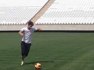 Pato visitou pela primeira vez novo estádio e já foi ao gramado Foto: Instagram / Reprodução