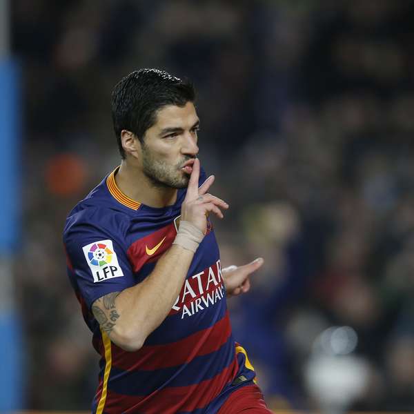 ¿Cuál es el promedio de gol de Luis Suárez con Barcelona?