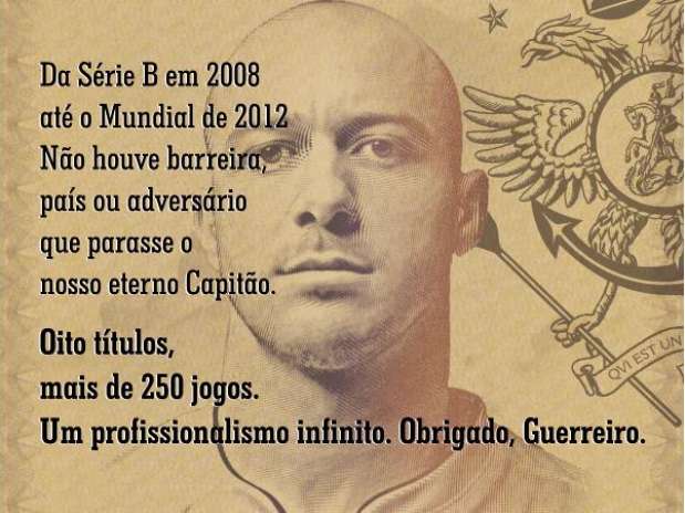 Alessandro foi homenageado pelo Corinthians nas redes sociais Foto: Facebook / Reprodução