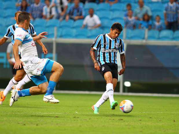 Dudu fez o segundo gol do Grêmio Foto: Lucas Uebel/Grêmio FBPA / Divulgação