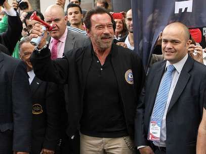 Arnold Schwarzenegger está na Espanha para promover seu concurso de fisiculturismo Foto: EFE