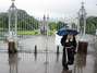 El santuario de Lourdes, inundado. Foto: AFP